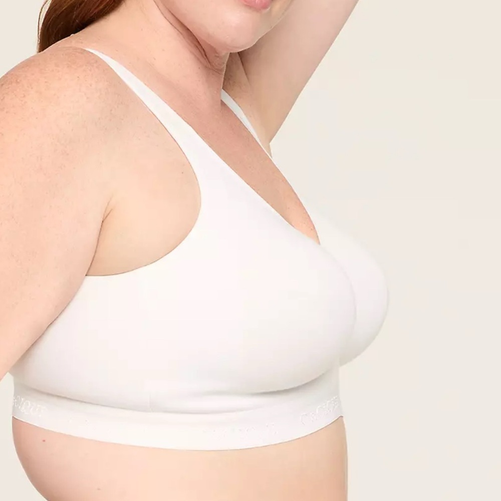 Cacique White Unlined Full Coverage No-Wire Bra